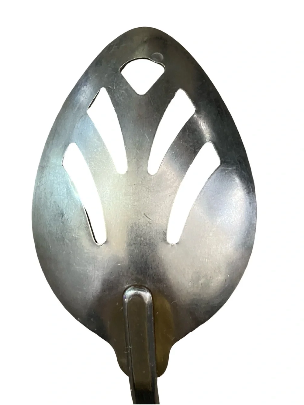 Vtg Androck Slotted Spoon Burgundy Red Bullet Bakelite Handle Kitchen Utensil 12